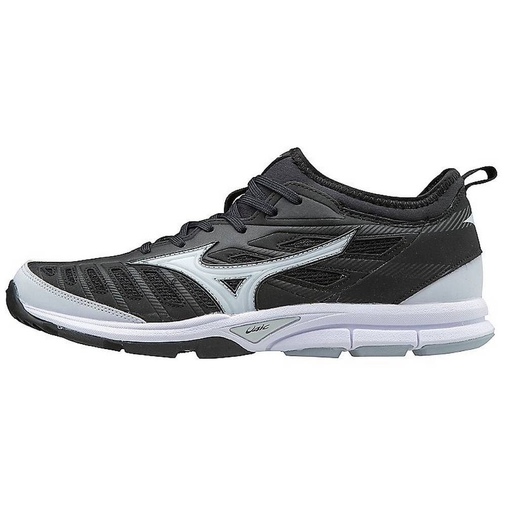 Mens Mizuno Player’s Trainer 2 Turf Baseball Shoes Black/White Philippines (YACBQG341)